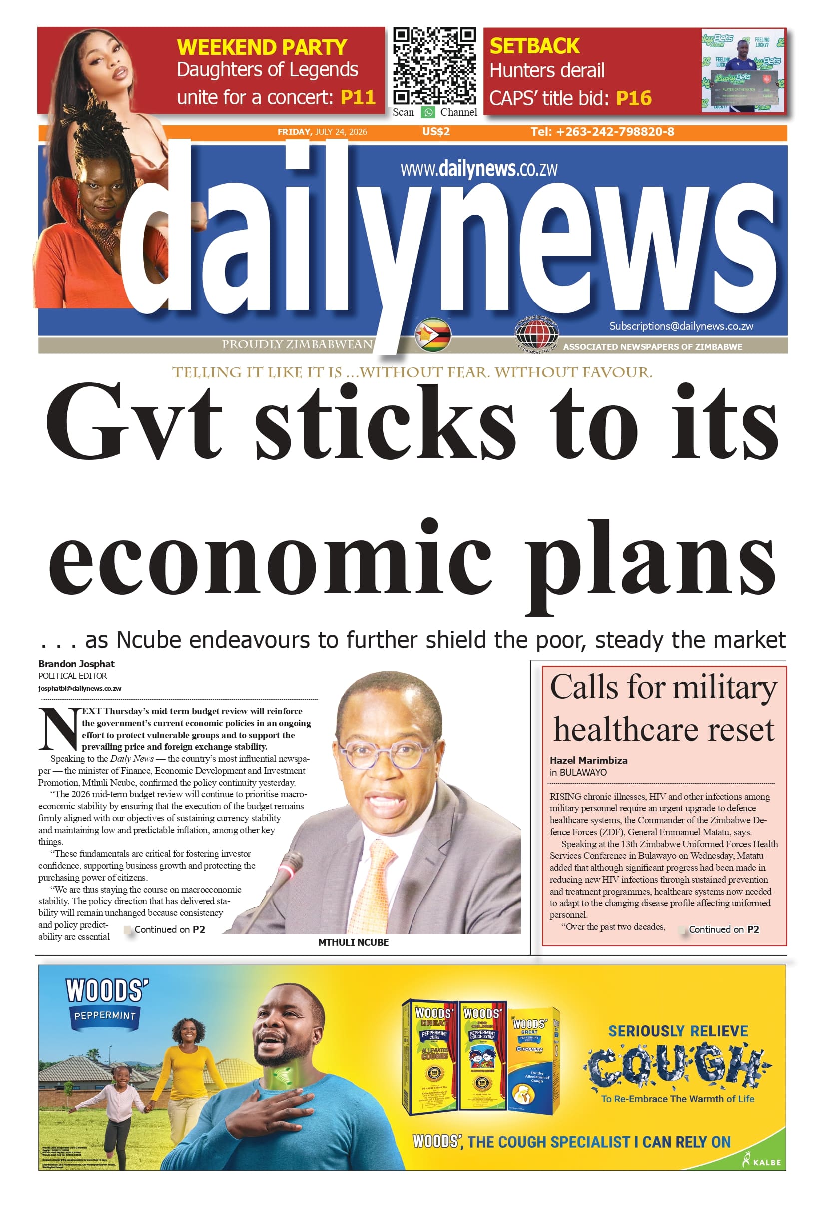 Friday 24 July 2026
